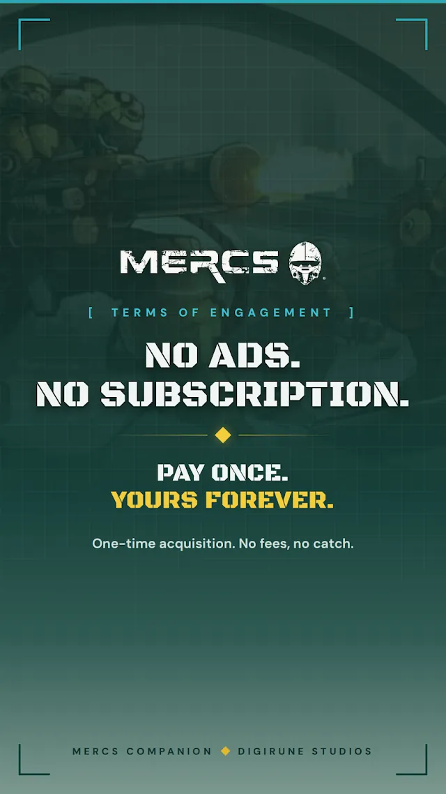 No ads. No subscription. Pay once, yours forever.