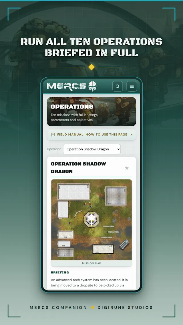 Run all ten operations, briefed in full