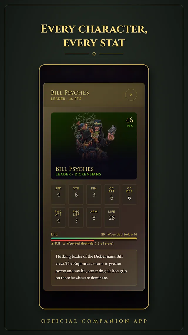 Every character, every stat